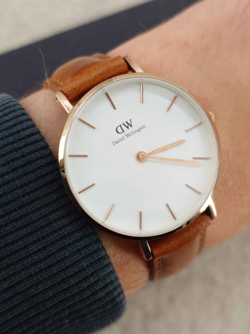 Daniel Wellington Petite Durham Women's Watch Rose Gold 32mm New Battery + BOX